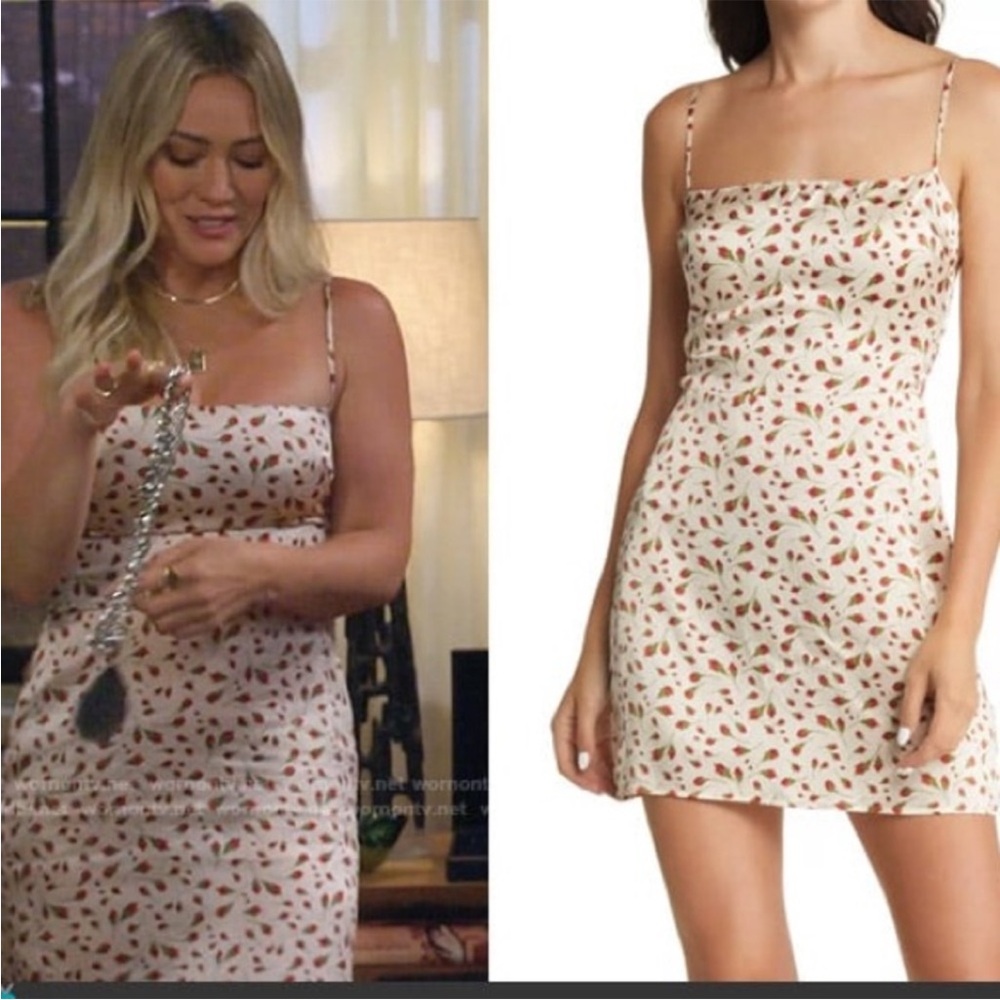 Reformation Silk Rose Print Dress